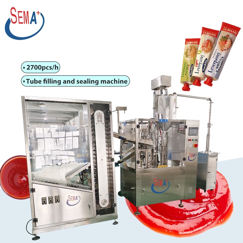 Full automatic ointment oil hand cream cosmetics tube filling and sealing machine aluminium plastic tube filler and sealer