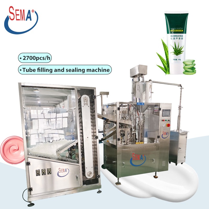 Full automatic small body butter shop oil ketchup filling machine ointment cream sauce soft tube filling and sealing machine