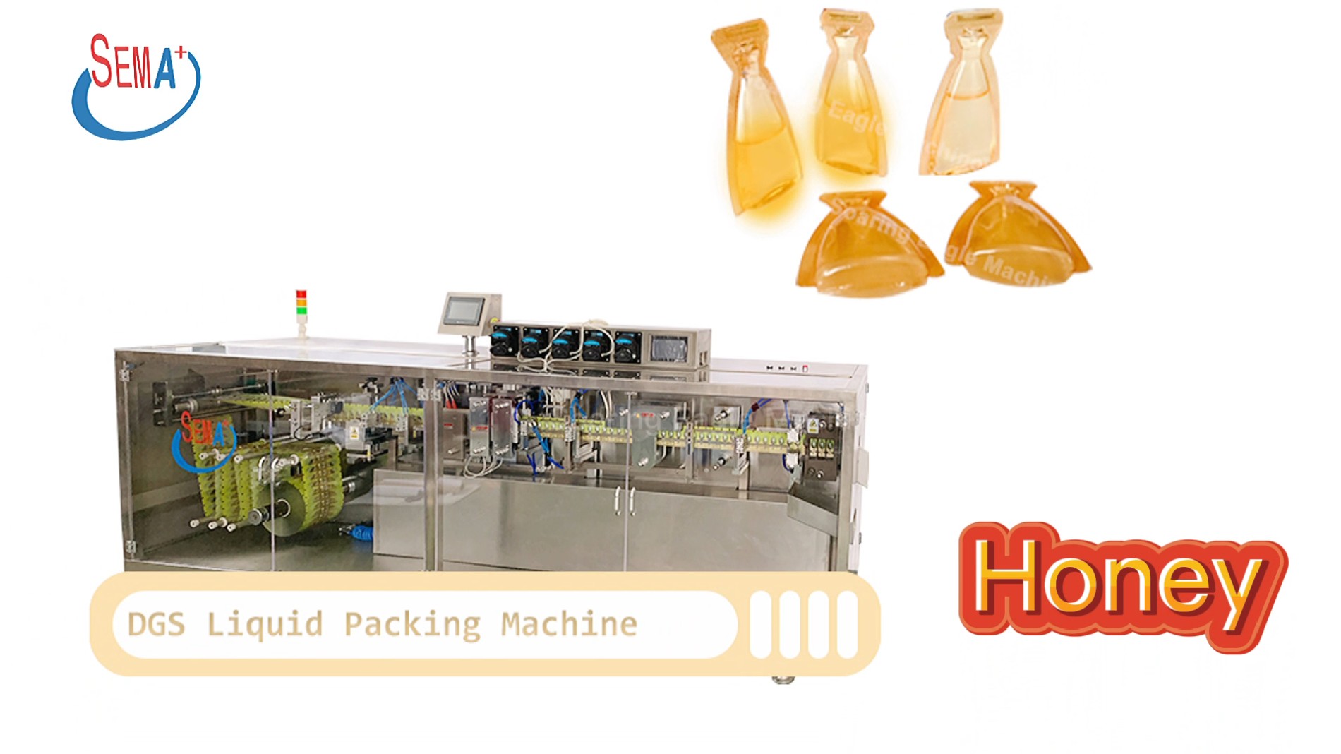 Automatic plastic ampoule honey mono dose liquid packing machine