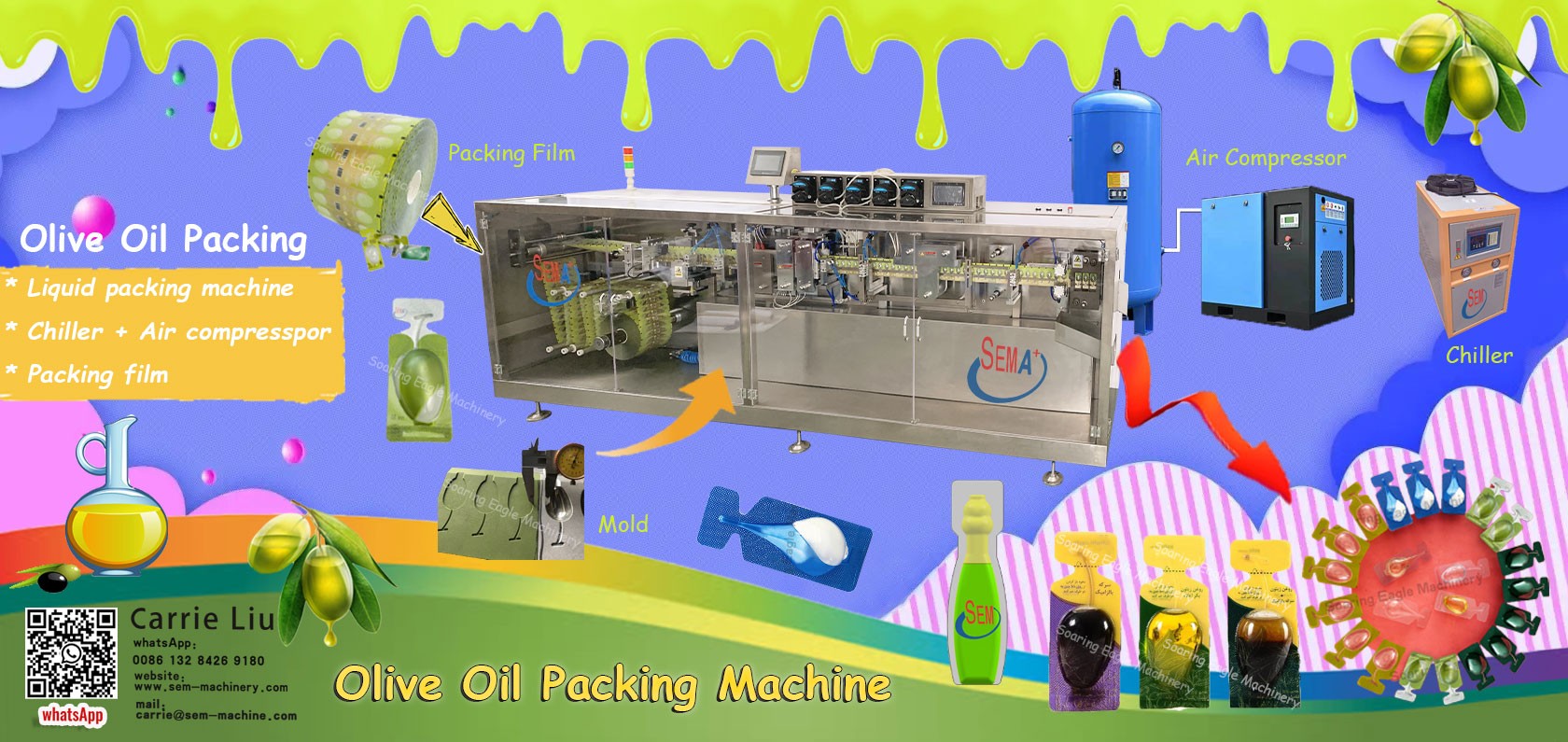 Automatic 14ml olive oil filling machine # Automatic 10ml olive oil product form fill seal packing machine