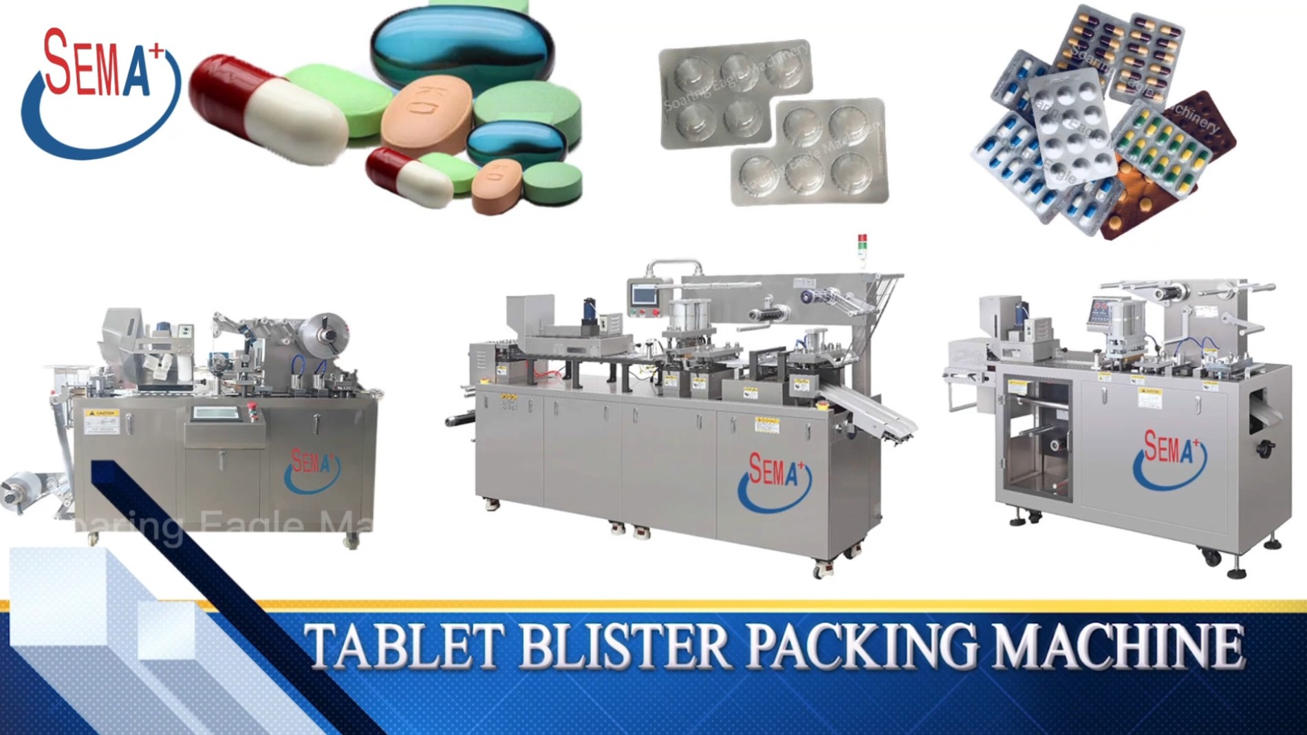 Automatic tablet capsule capblet blister packing machine 