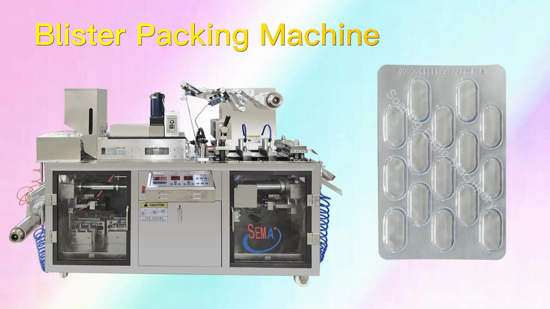 Automatic small blister packing machine for capusle PVC Alu