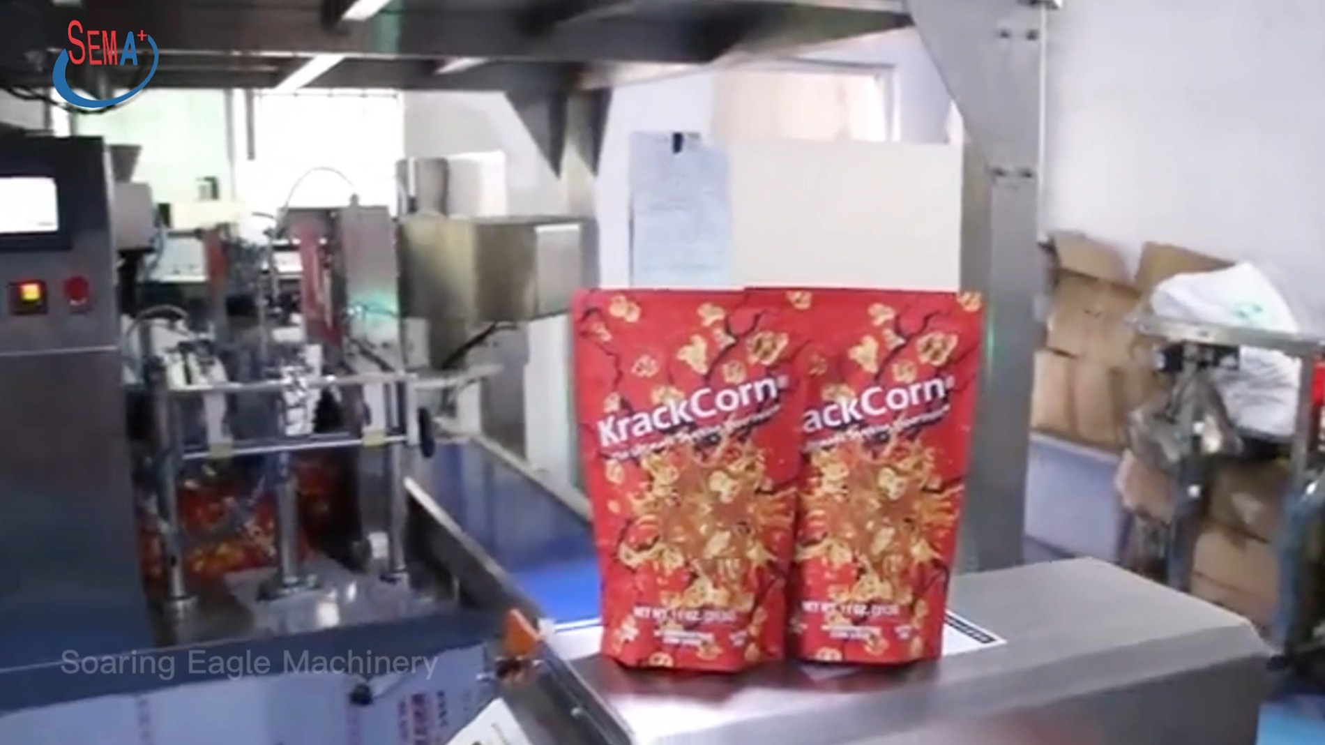 Atuomatic pop corn pouch bag filling and sealing machine