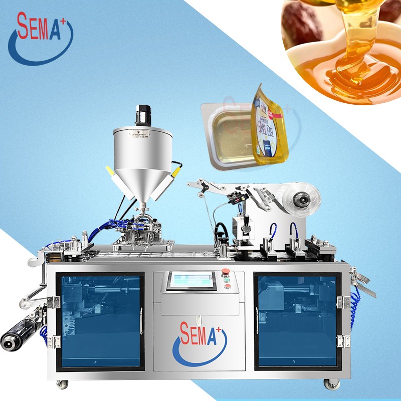 Hot formed butter ketchup cream food blister packaging machine