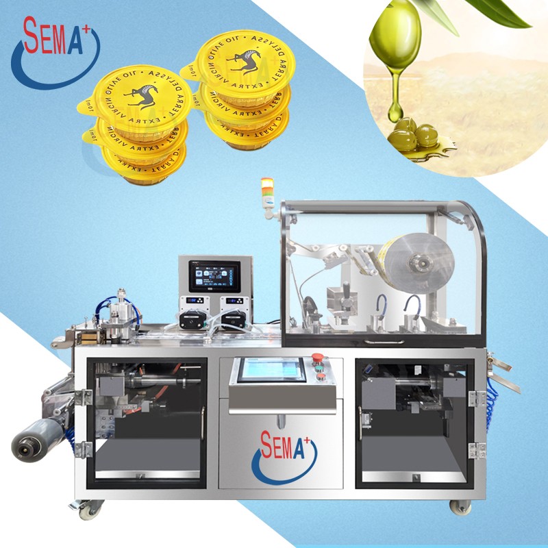 Olive oil food liquid forming filling sealing blister packing machine