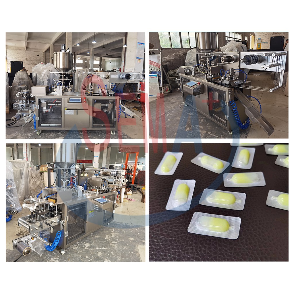 Customizable cosmatic cream liquid and paste blister packaging machines