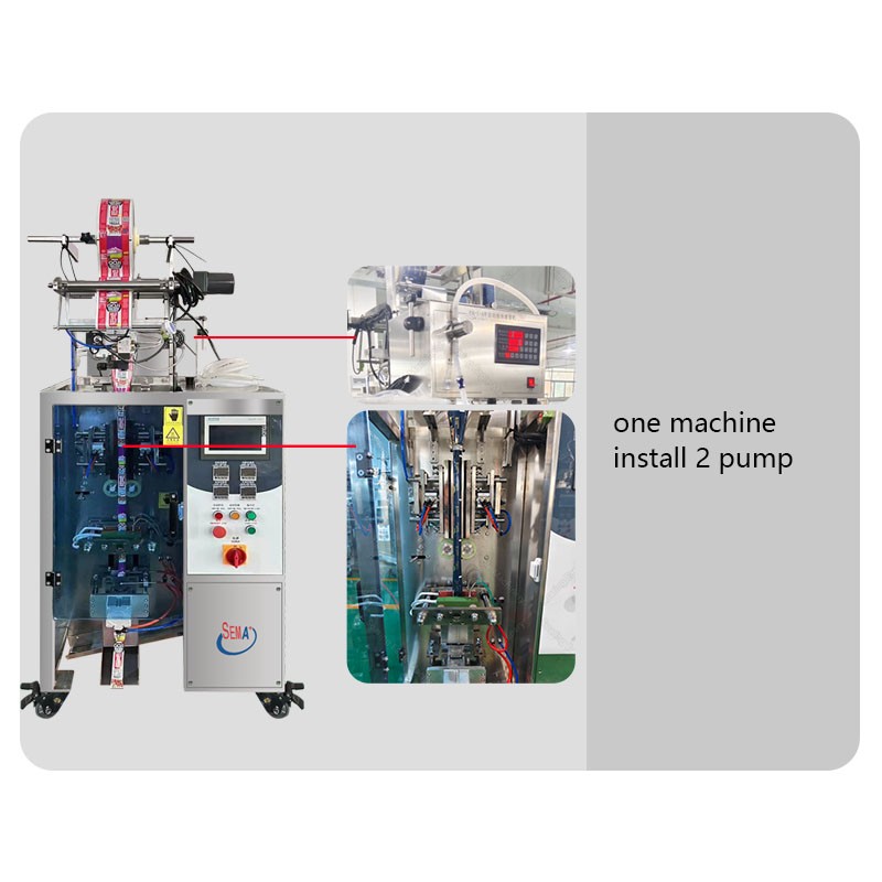 Automatic irregular shaped bag energy gel 100ml juice liquid sachet packaging machine