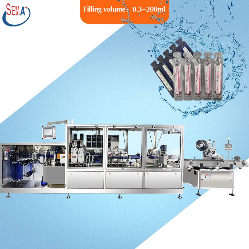 High capacity DGS280 disposable ampoules empty plastic bottle filling and sealing machine with labeling machine