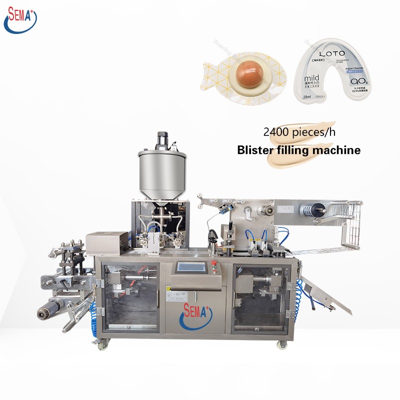 Automatic liquid cosmetic honey butter thermoforming blister packaging machine
