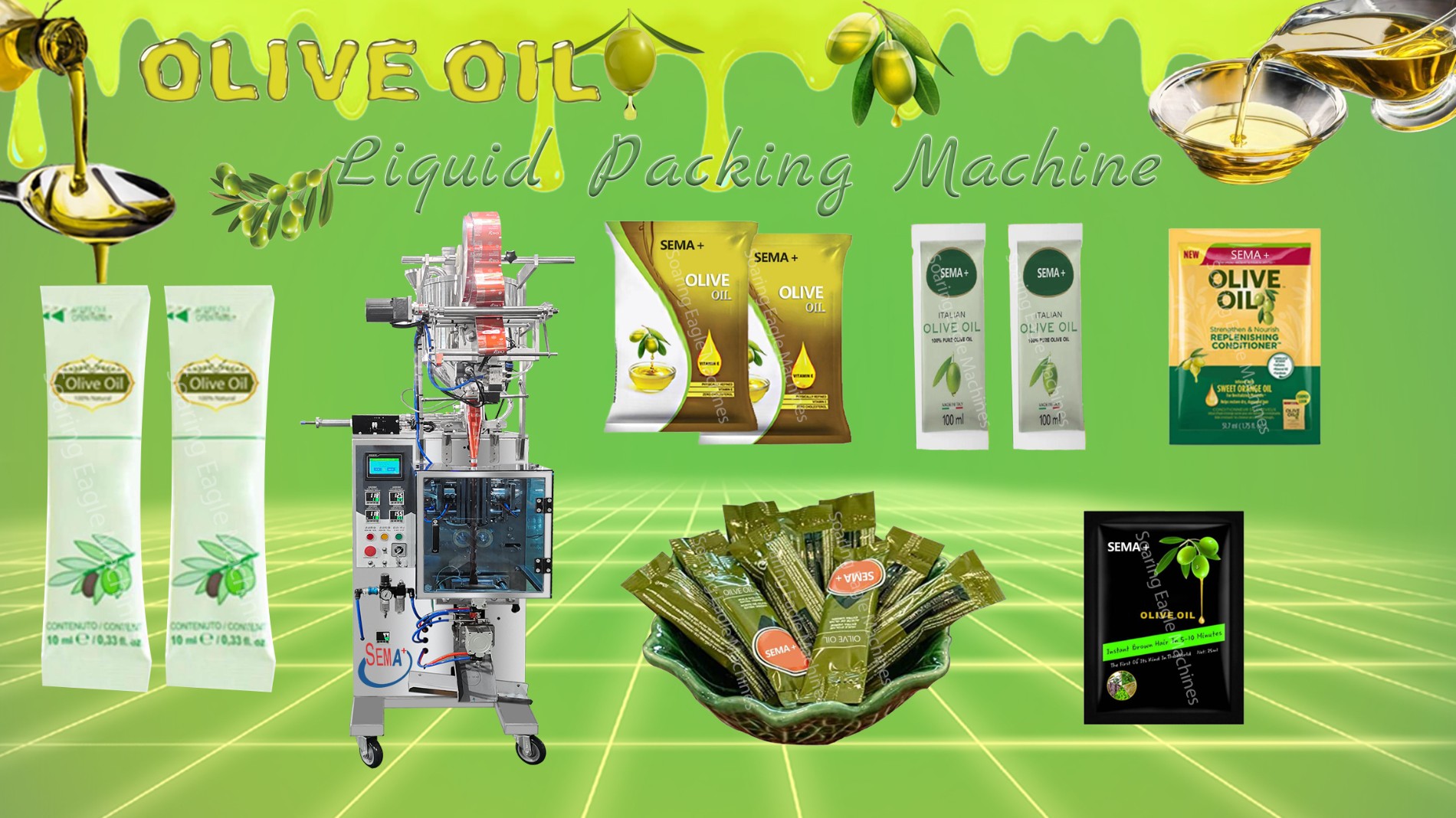 High quality Olive oil liquid sachet packing machine