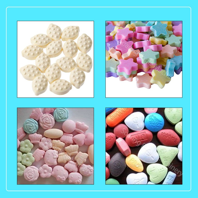 Automatic tablet press effervescent tablet compression pressing machine machine pills making machine With a good working for effervescent tablet vitamin and pharmaceutical pills