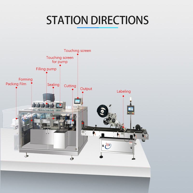 Automatic oral pharmaceutical medical liquid plastic ampoule filling and sealing machine