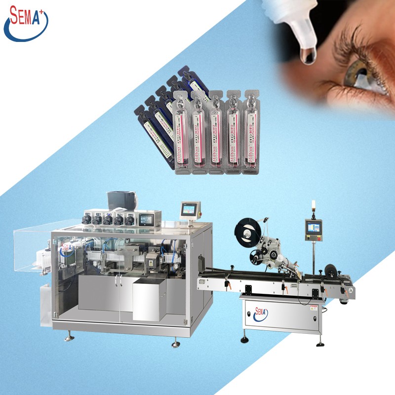 Automatic oral pharmaceutical medical liquid plastic ampoule filling and sealing machine