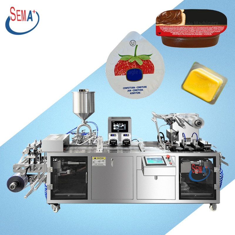 Automatic thermoforming honey tomato sauce chocolate jam honey bubble packaging machine