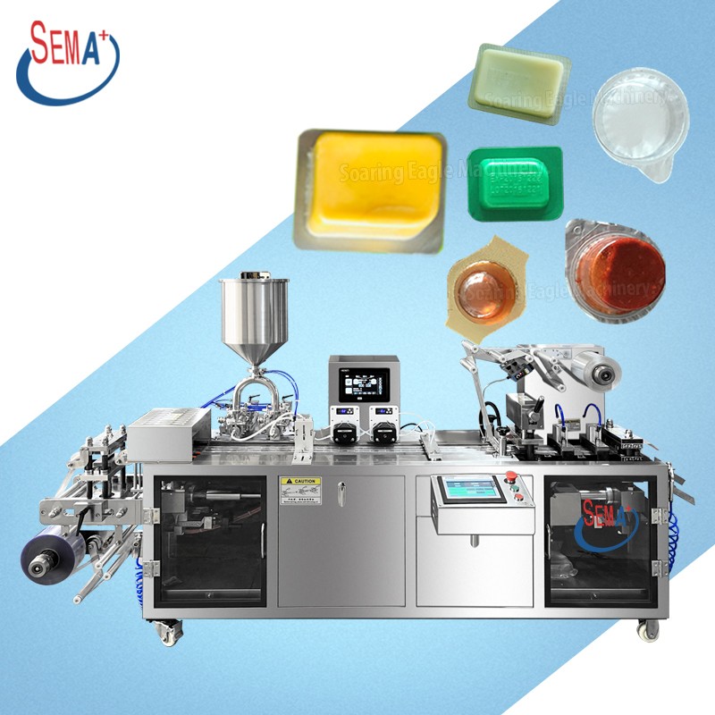 DPP Small Mini Automatic Blister Packing Machine For Honey Sauce Paste Liquid