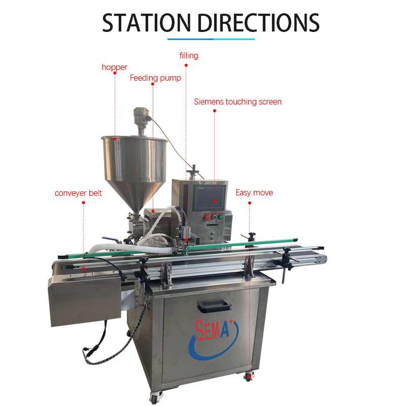 Semi automatic bottling machine cooking oil juice water liquid small bottle filling machine