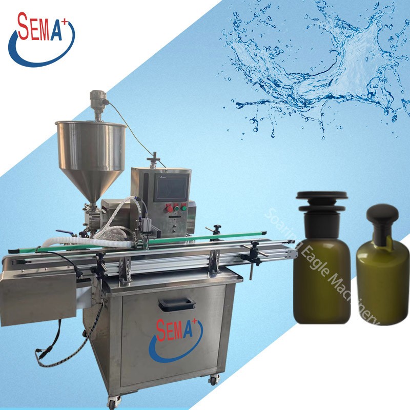 Semi automatic bottling machine cooking oil juice water liquid small bottle filling machine