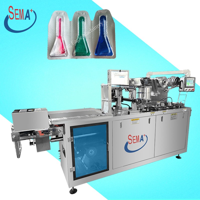 pet drop blister packing machine pet shower gel shampoo bubble outer blister packaging machine