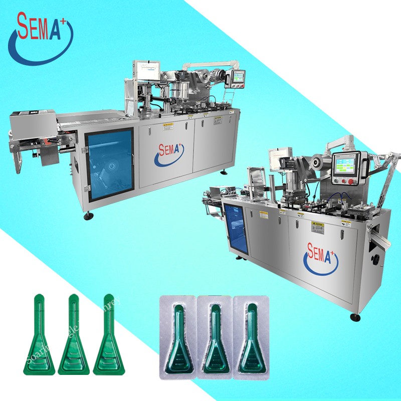 Pet insect repellent liquid pet drop inner packaging machine manual feeding bubble cover outer blister packaging machine