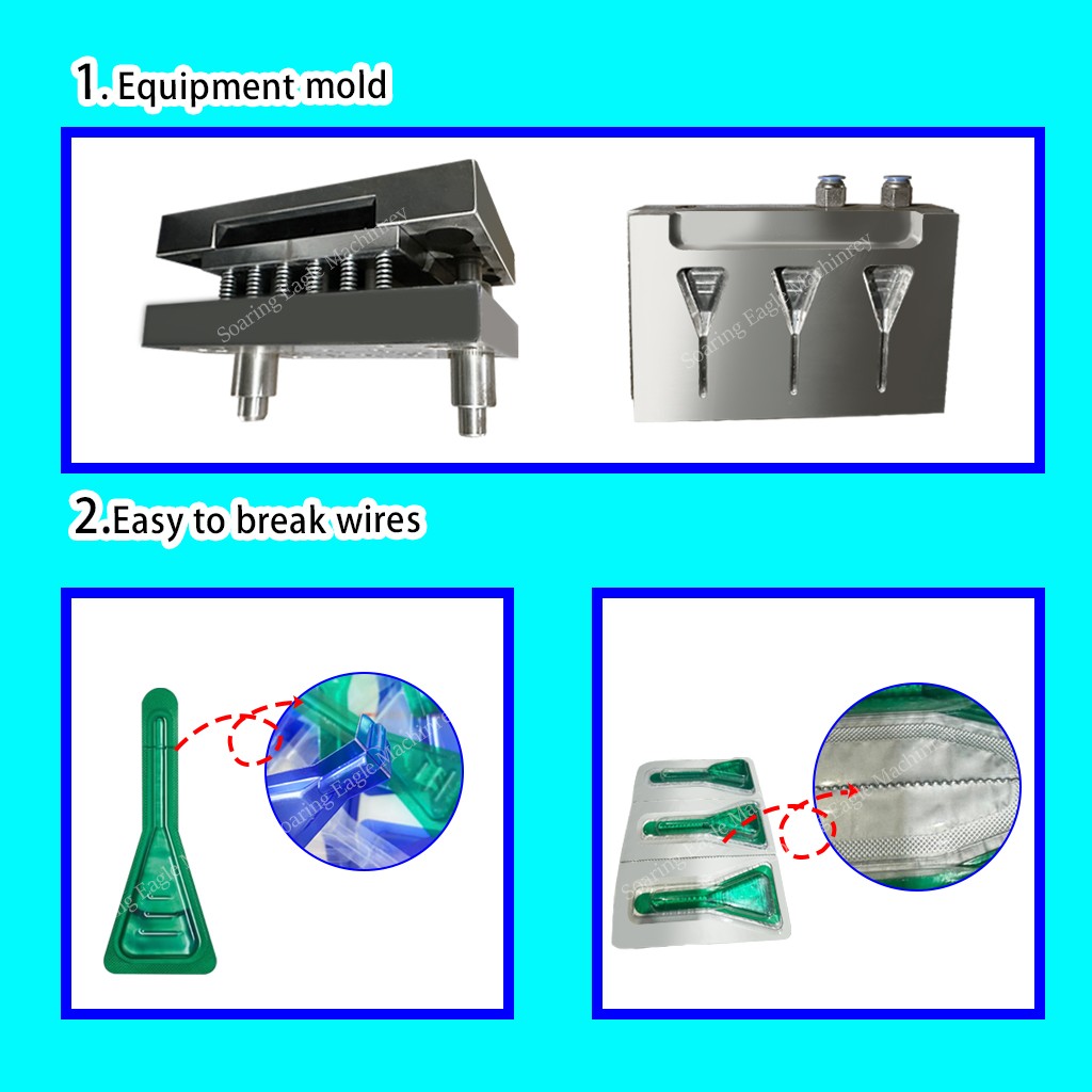 Pet insect repellent liquid pet drop inner packaging machine manual feeding bubble cover outer blister packaging machine