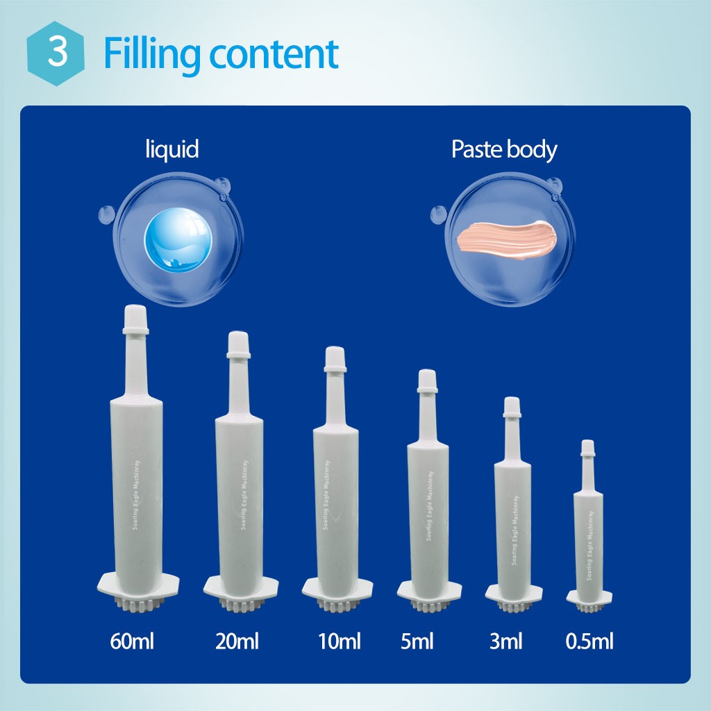 Small prefabricated syringe filling machine disposable cosmetic syringe filling machine