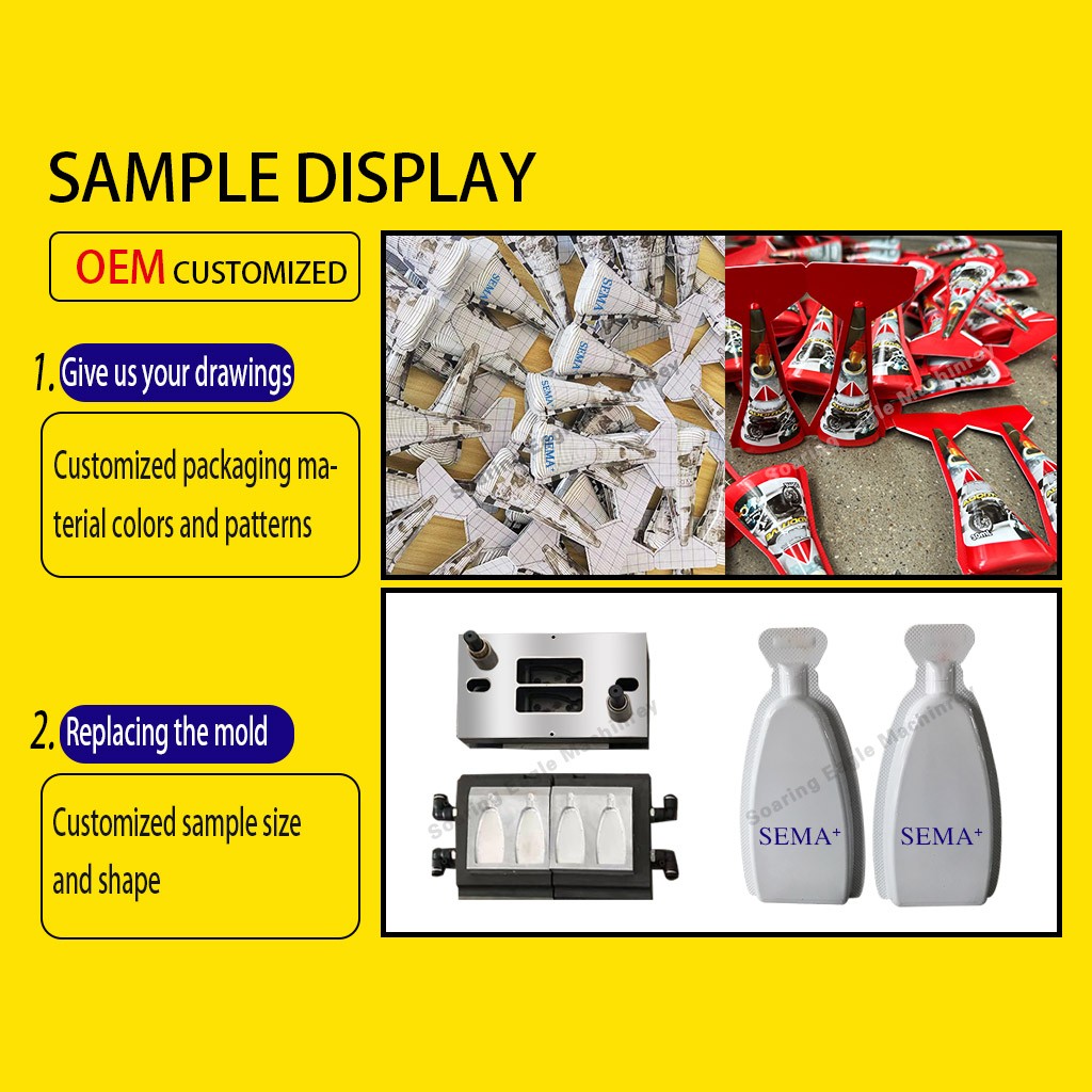 Plastic ampoule liquid packaging machine standing bottle juice liquid forming filling sealing packaging machine