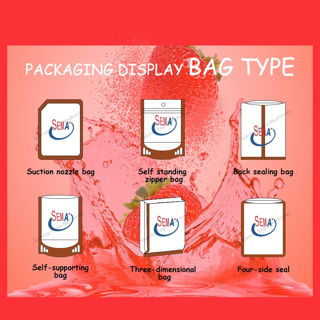 Prefabricated bag zipper bag food powder 200g 100g sachet spice milk protein tea coffee powder packaging machine