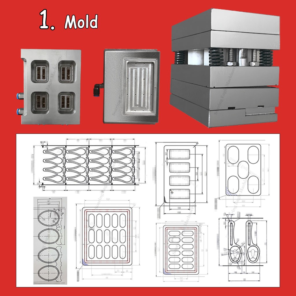 Automatic Thermoforming Ketchup Oil Mini Food Fruit Jam Sauce Chocolate Blister Packing Machine