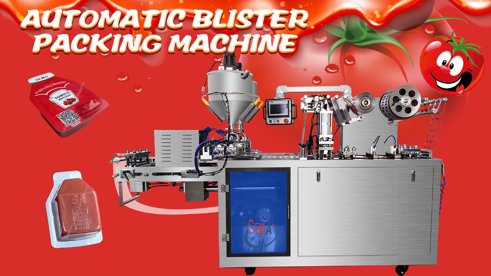 Full automatic ketchup tomato sauce blister packing machine