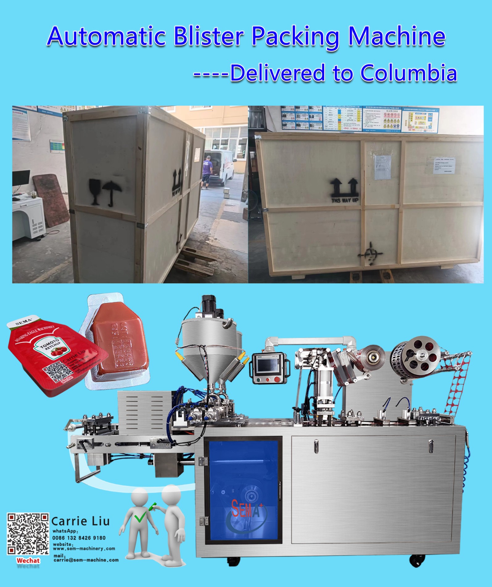 Automatic blister ketchup tomato sauce blister packing machine