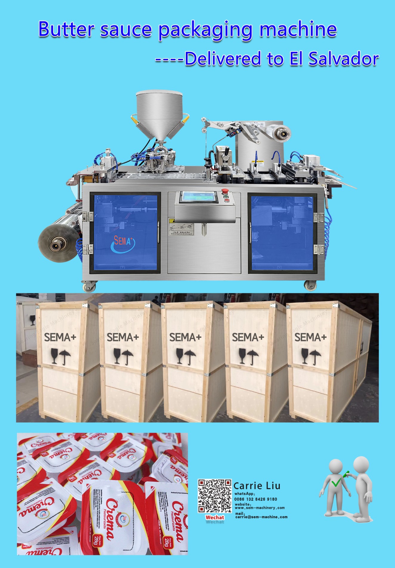 Butter sauce cream food blister packing machine——delivered to EI Salvador