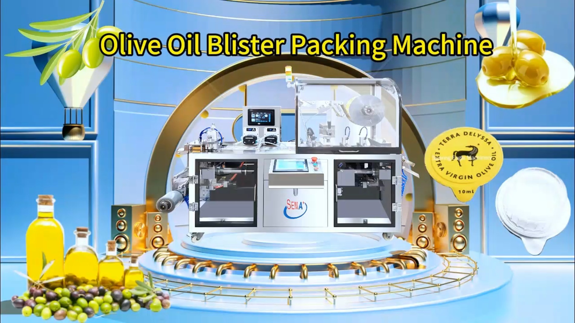 10ml Olive oil liquid juice food forming filling sealing blister packing machine #oliveoilmachine #blistermachine 