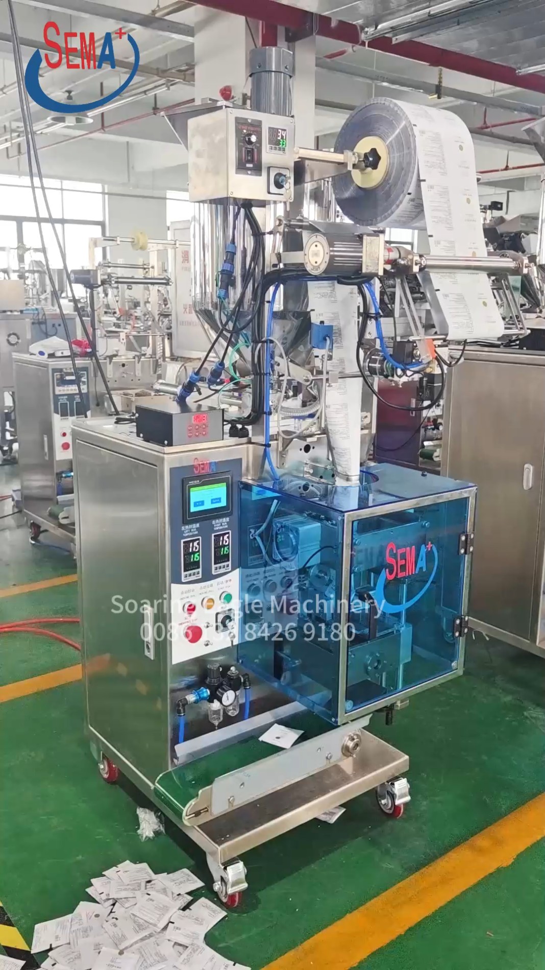 Three side sealing tomato sauce cosmetic cream sachet packing machine #sachetpackingmachine