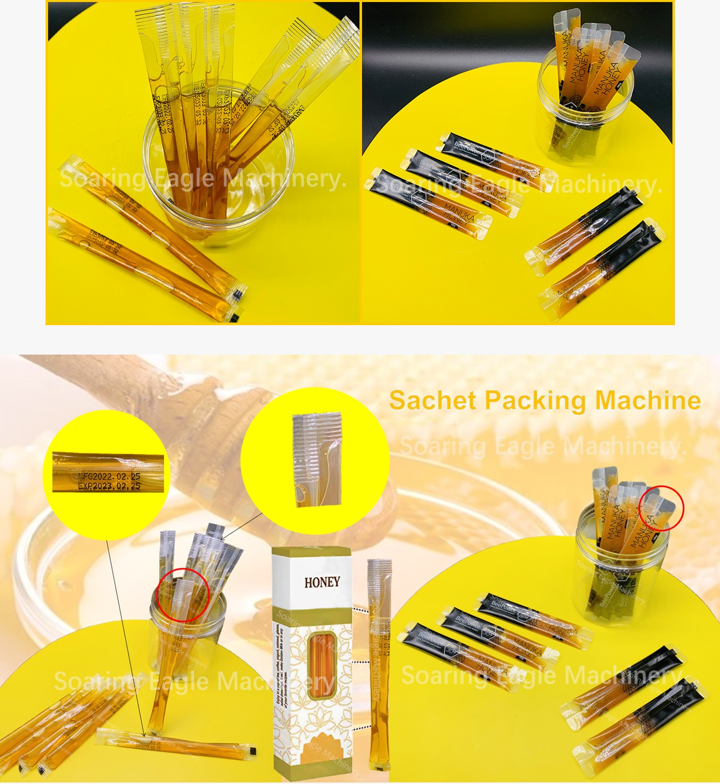 Hot sale cream liquid honey stick honey straw sachet packing machine