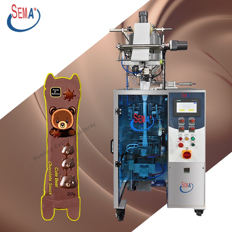 Fully Automatic Irregular Back Sealing Small Bag Packaging Machine Chocolate Sauce Paste Sachet Packing Machine