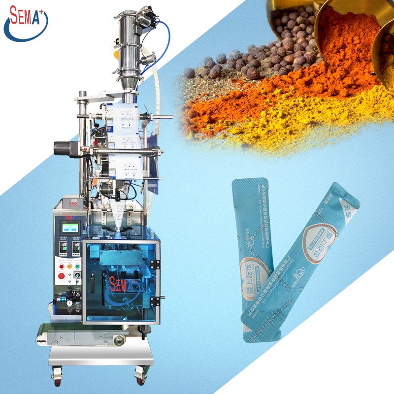 5g 10g 20g Sugar Salt Masala Powder Sachet Packing Machine Sachet Pouch Filling Stick Pack Machine With Vacuum Uploading Pump