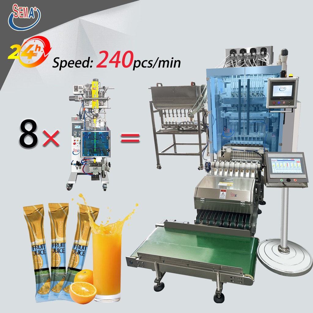 Multi Lanes 4/6/8 lanes 1-10ml Stick Vertical Pouch Bag Coffee Liquid Form Fill Seal Packing Machine