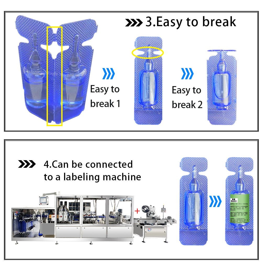 capacity disposable ampoules empty bottle filling and sealing machine with labeling machine