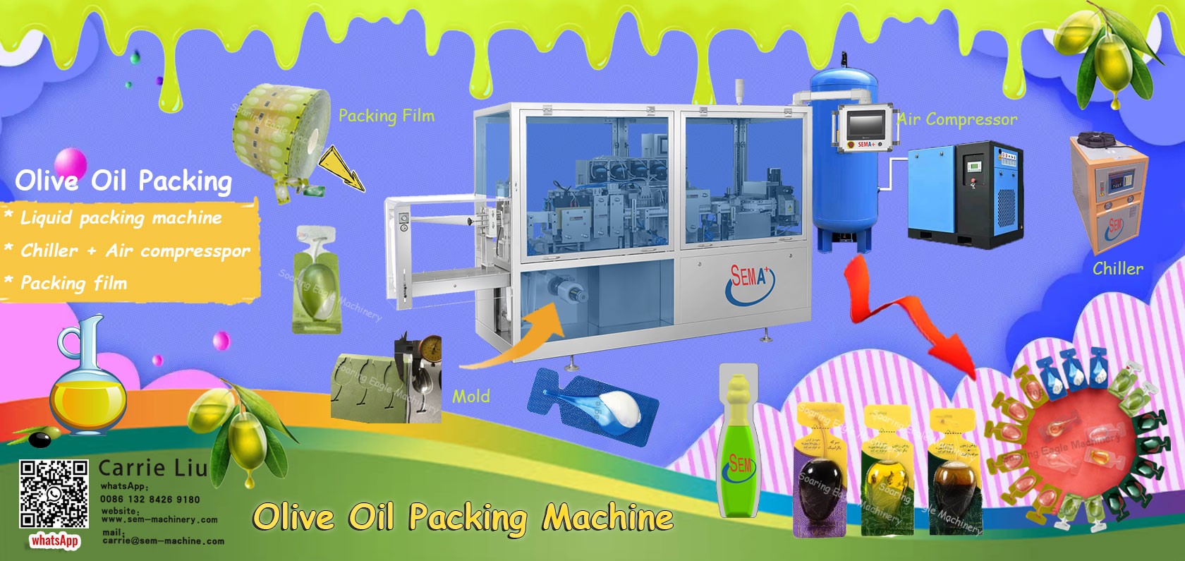 Newest type DGS240S 10ml 14ml shaped olive oil liquid packing machine