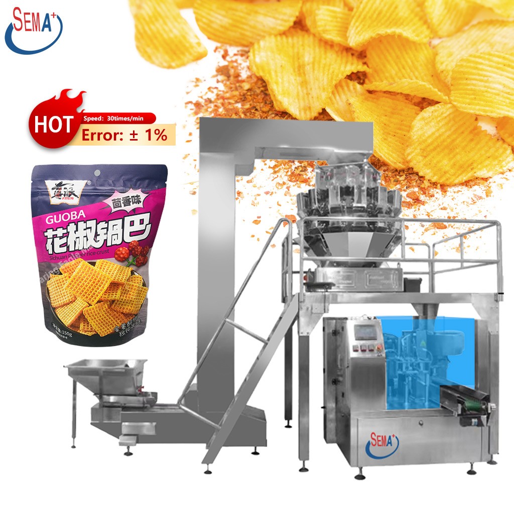 Multi heads vertical quantitative multi-function packaging nut food rice candy filling chips pouch sachet packing machine