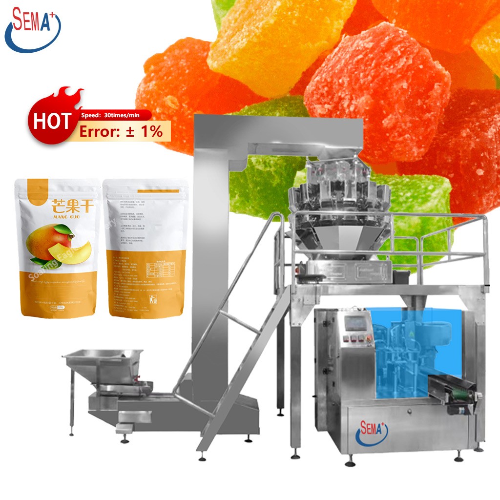 Vertical Sachet Packing Machine For Candy Grains Pouch Rice Beans Nuts 500g Packing Machine Back Sealing And Gusseted Pouch Packing Machine