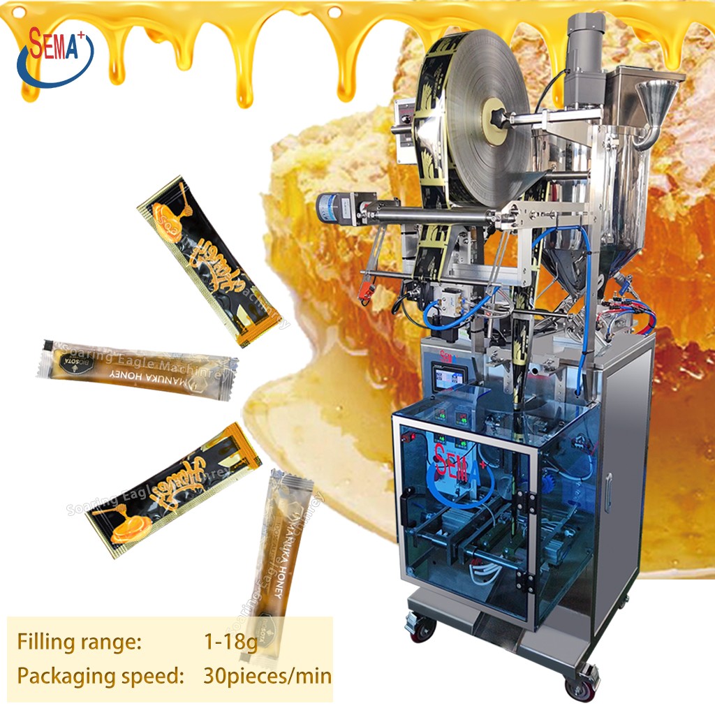 Fully automatic multifunctional sachet honey viscous paste sachet packing filling and sealing machine