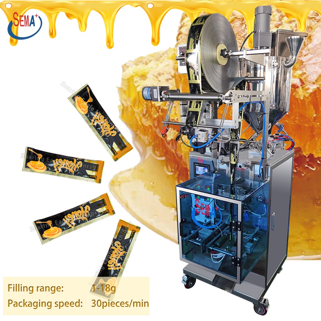 Paste Honey 10g 15g sachet packing machine three side sealing sachet packing machine