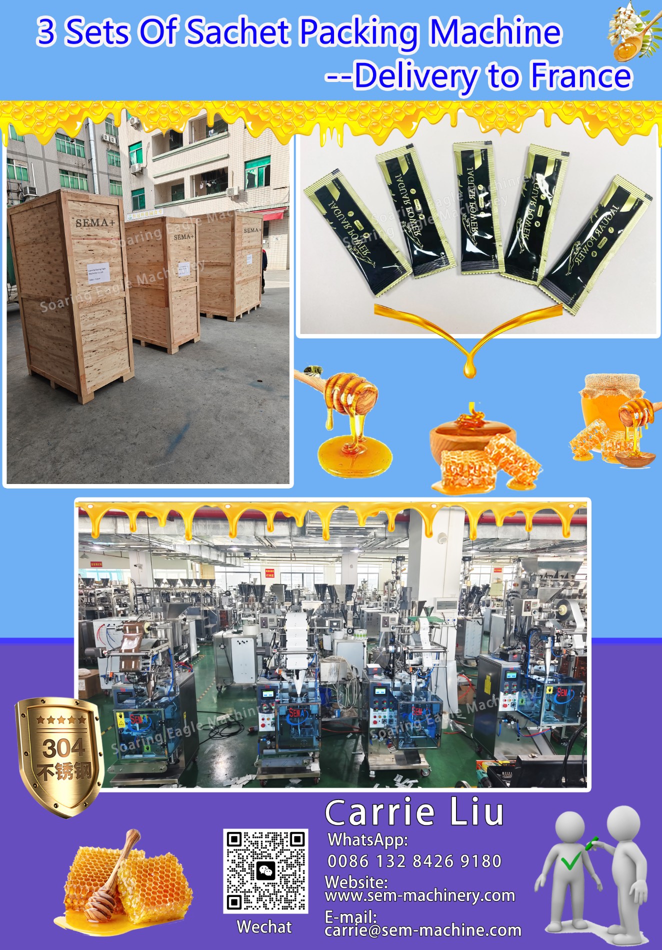 3 Sets Of Sachet Packing Machine --Delivery to France