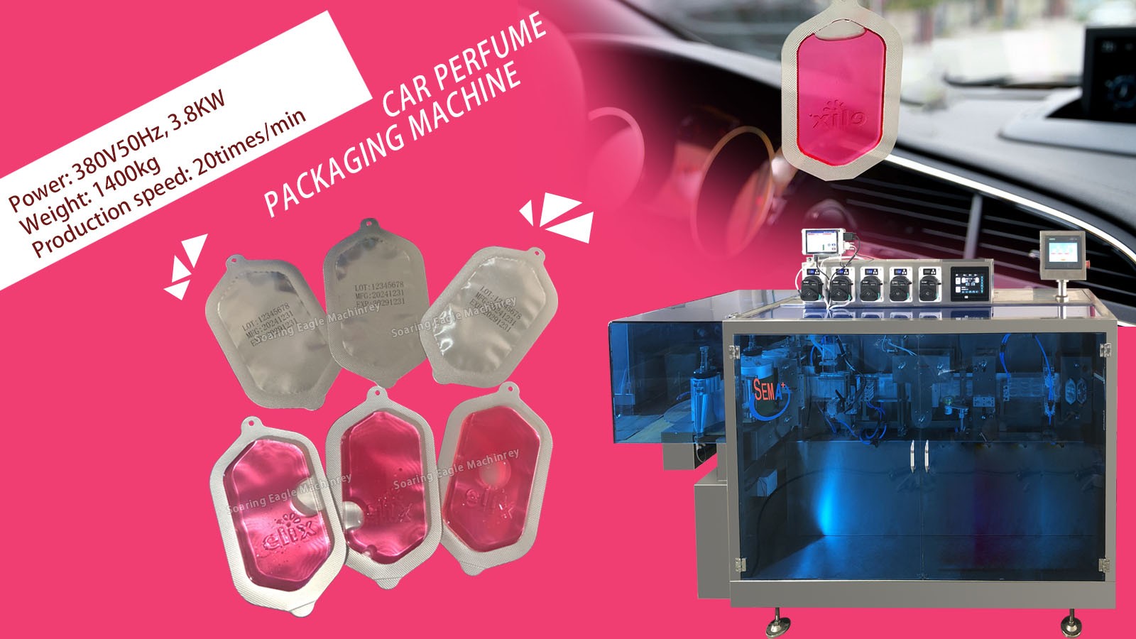 High quality full automatic car air freshener packing machine