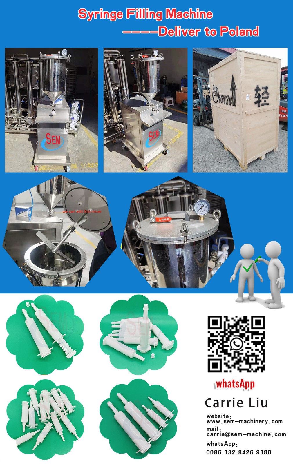 semi-automatic syringe filling machine and syringe labeling machine