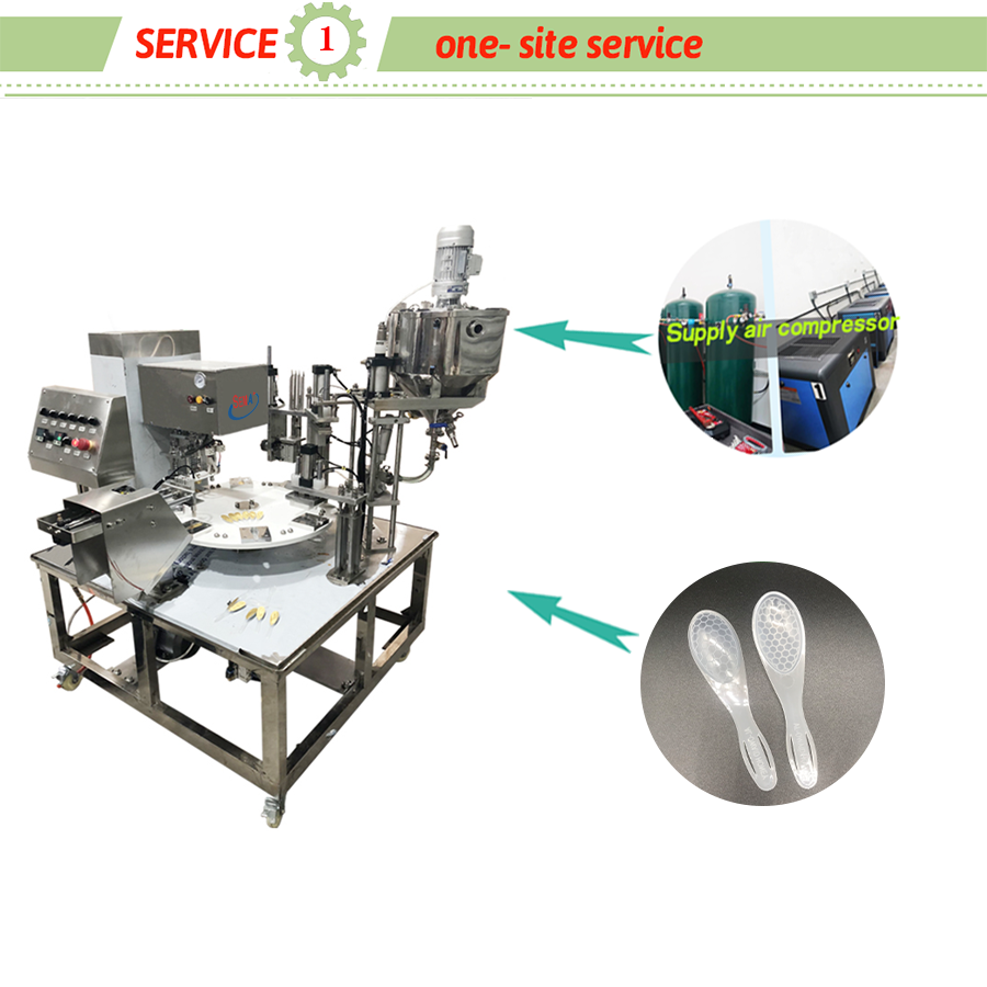 1 nozzle Honey spoon filling foil sealing machine packing machine