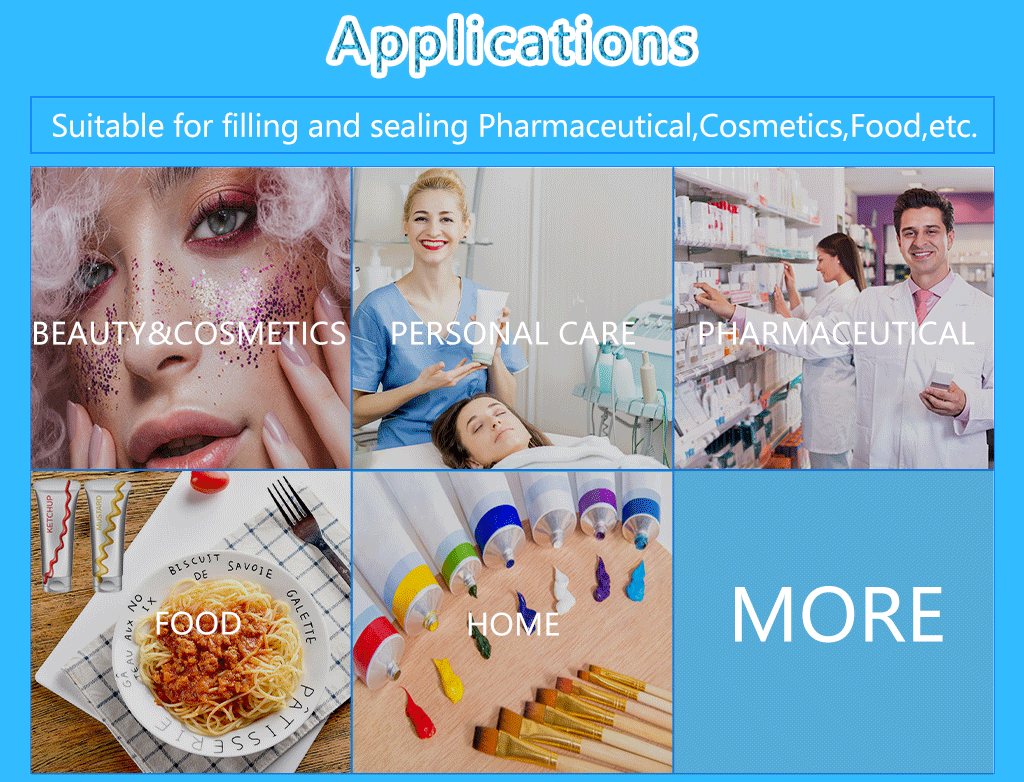 Full automatic ointment oil hand cream cosmetics tube filling and sealing machine aluminium plastic tube filler and sealer