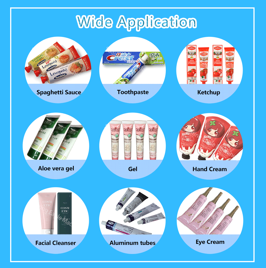 Full automatic ointment oil hand cream cosmetics tube filling and sealing machine aluminium plastic tube filler and sealer