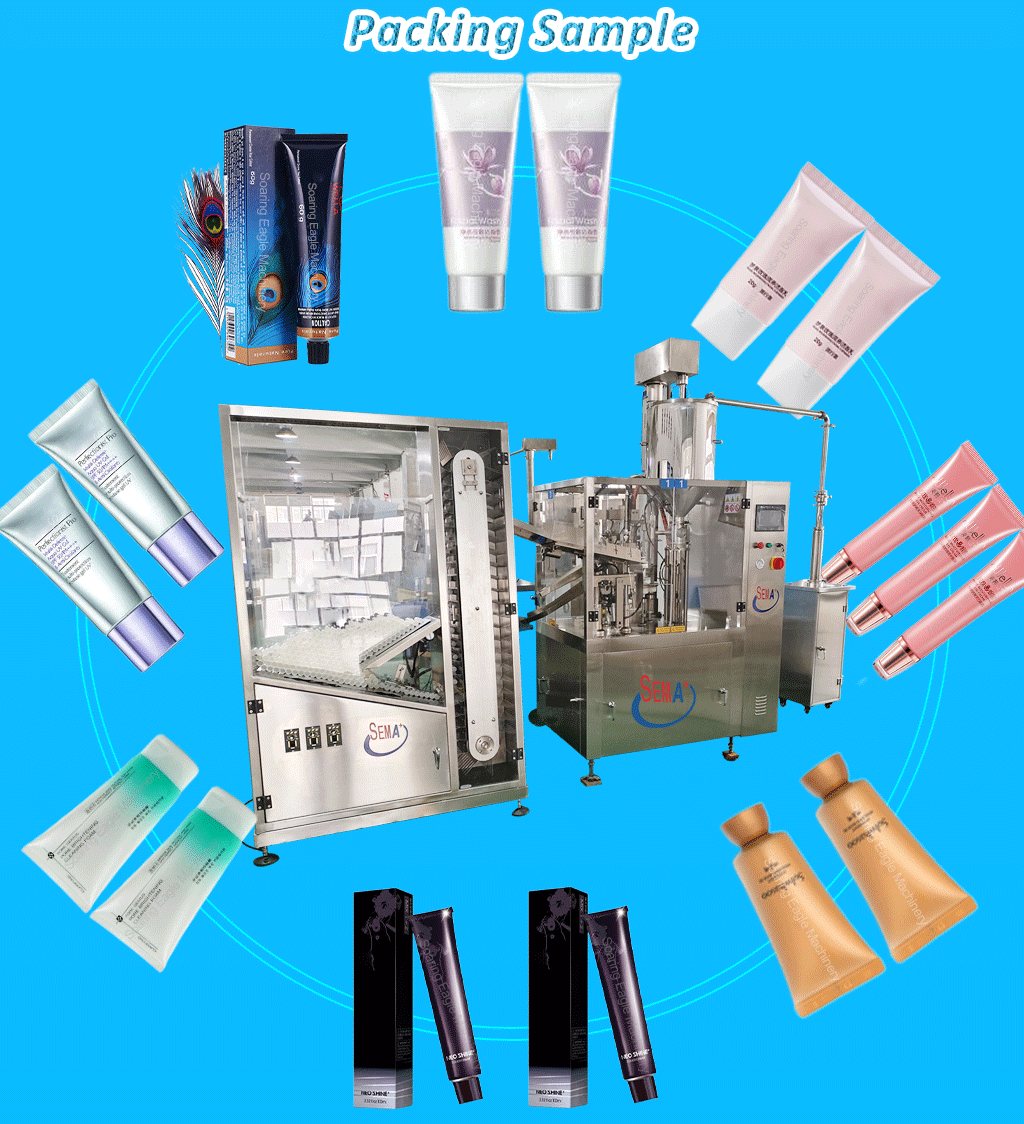 Full automatic ointment oil hand cream cosmetics tube filling and sealing machine aluminium plastic tube filler and sealer